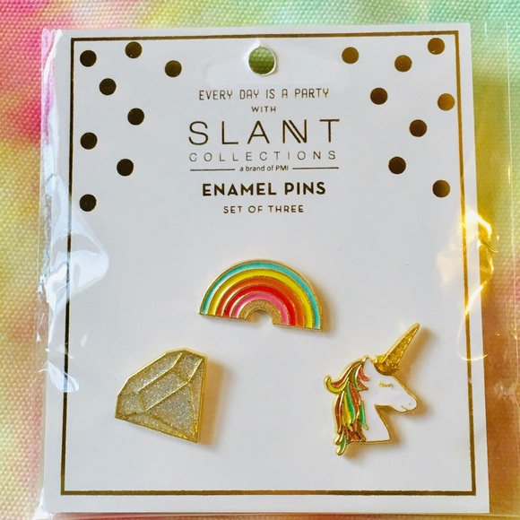 ENAMEL PINS S/3 UNICORN 🦄, RAINBOW 🌈, DIAMOND 💎 - Picture 4 of 4